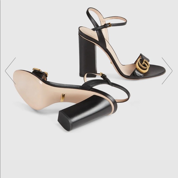 Gucci leather sandal heel - Picture 1 of 9